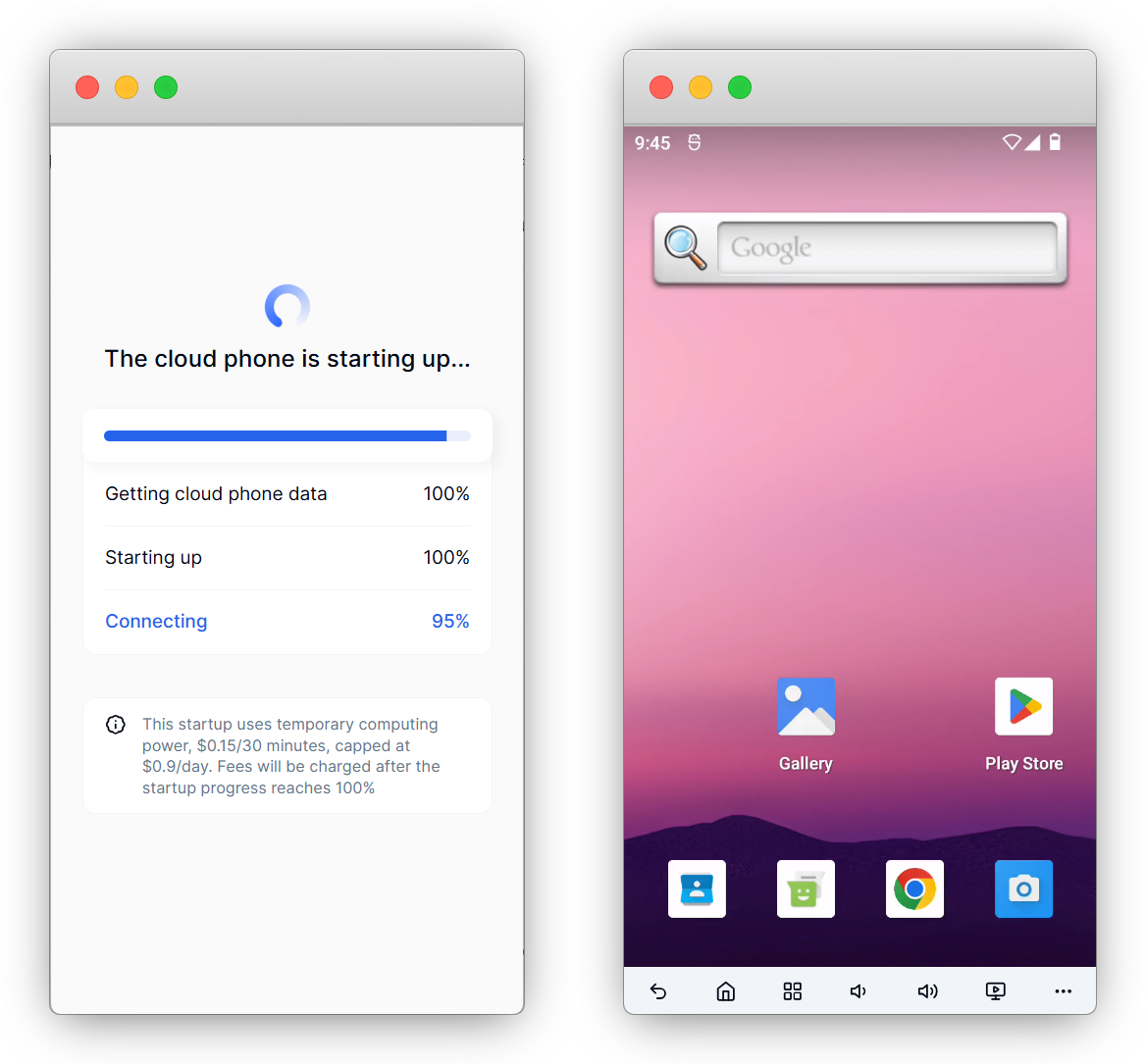 Wait for DuoPlus to start and open the new cloud phone